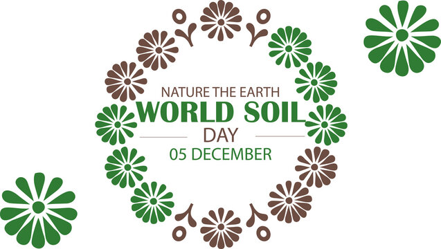 Modern World Soil Day banner template on white background, ideal for ecology and sustainability campaigns