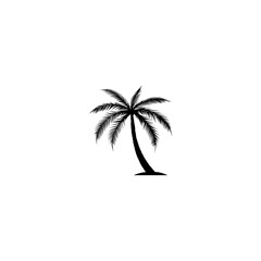 Naklejka premium Palm tree silhouette 