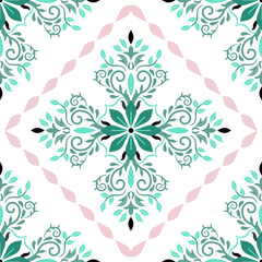 Geometric, ethnic oriental ikat seamless pattern treditional Design for background, carpet wallpaper, clothing, wrapping, batik, fabric, Vector illustration, embroidery style.  