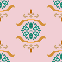 Geometric, ethnic oriental ikat seamless pattern treditional Design for background, carpet wallpaper, clothing, wrapping, batik, fabric, Vector illustration, embroidery style.  