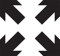 Four Black Arrows Pointing Outward untitled illustration