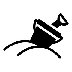 sand bucket Solid icon
