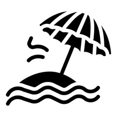 sun umbrella Solid icon