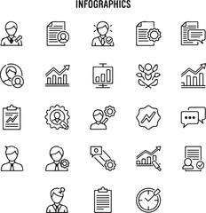 Infographic Icons for Business and Data Visualization vector illustration