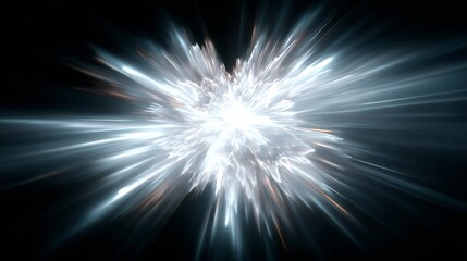 Isolated white light burst with clean sharp rays and subtle lens flare, high-clarity glow effect on transparent background, ideal as an overlay element.