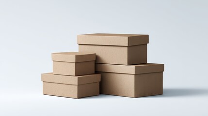 Minimal Stack Box Mockup with Visible Sides