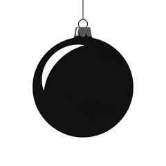 Fototapeta premium Elegant Christmas ornament hanging with a subtle highlight, perfect for festive holiday designs and celebrations, evoking joy and tradition.