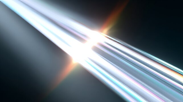 Isolated white light burst with clean sharp rays and subtle lens flare, high-clarity glow effect on transparent background, ideal as an overlay element.