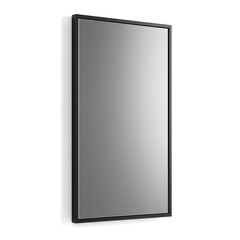 Modern Black Framed Rectangular Wall Mirror perfect for Product catalog, e-commerce listing, home decor blog, interior