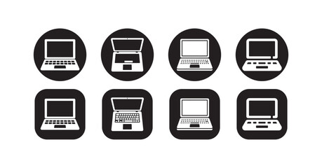 Minimalist Laptop Icon, Laptop Symbol Pack for Design, Vector illustration EPS 10.