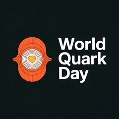 World quark day celebration with stylized quark graphic and text