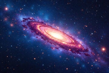 The cosmic dance of celestial bodies, a grand, timeless ballet across the vast expanse of the universe. An abstract, ethereal visualization of a swirling galaxy or vibrant nebula, filled with luminous