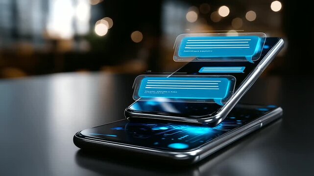 AI-driven messaging system providing instant support and content generation for user inquiries, with copy space