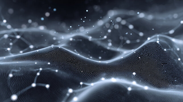 Abstract network of connected dots, suggesting data flow and digital connectivity