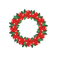 Festive holiday wreath perfect for seasonal greetings cards