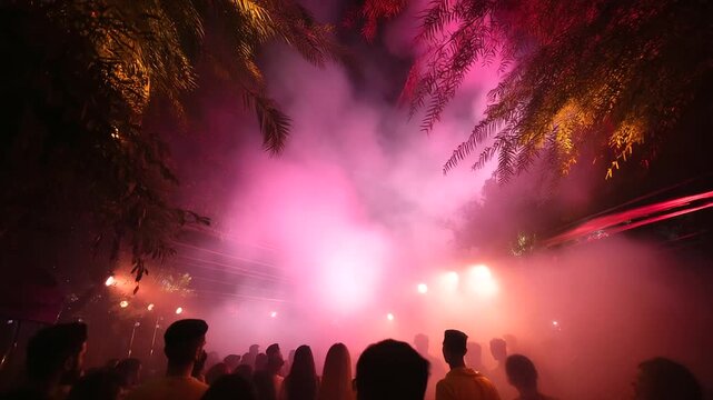 Techno fest on New Year&rsquo;s Eve, festive gatherings in music hubs, joyful moments in techno beats, celebration vibes with vibrant energy, event highlights in New Year&rsquo;s parties