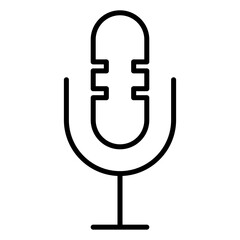 podcast mic line icon