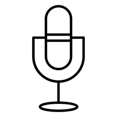 podcast mic line icon