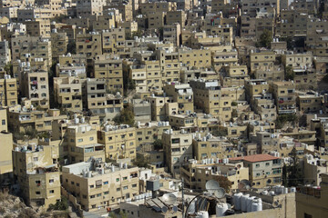 Cityscape of Amman, Jordania. View from Amman Citadel.