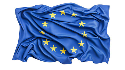 Flag of European Union isolated on transparent background.