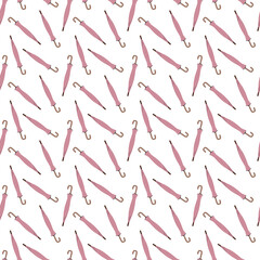 Closed umbrella repeat pattern for spring fashion wrapping paper and weather themed prints