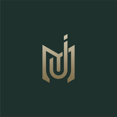 monogram logo with JM concept