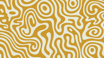Obraz premium Seamless pattern of abstract shapes in yellow and white color palette