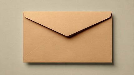 Kraft Paper Envelope Mockup with Soft Shadow