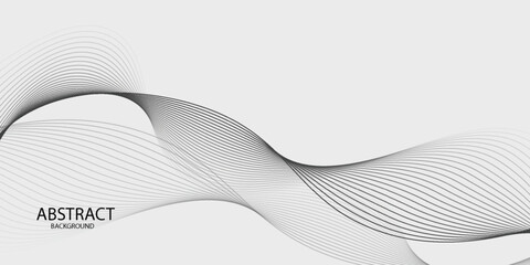 Abstract vector background with black wavy lines
