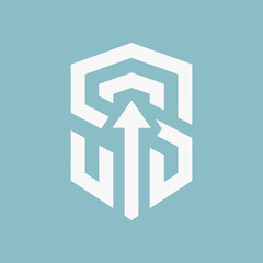 Logo design shield for guard safety, strength, security, and protection.