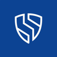 Logo design shield for guard safety, strength, security, and protection.