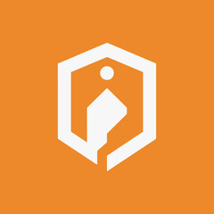 Logo design shield for guard safety, strength, security, and protection.