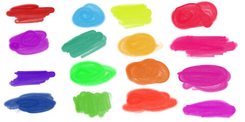 Multicolor Watercolor Smudge Set for Design and Art Projects