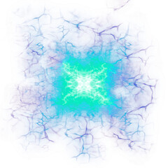 Blue water magic spell or teal energy arcane magical enchantment as png overlay for fantasy books, magic games or RPG
