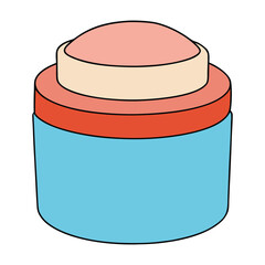 A sleek cosmetic cream jar with a smooth, elegant design, perfect for skincare, radiating luxury and care, inviting you to indulge in daily pampering rituals.
