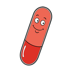 A single pill symbolizing medicine and healing, small yet powerful, representing health care, treatment, and recovery on a clean, simple background.
