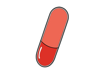 A single pill symbolizing medicine and healing, small yet powerful, representing health care, treatment, and recovery on a clean, simple background.

