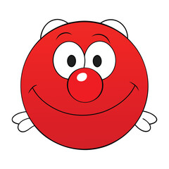 A cute red nose symbolizing warmth and cheer, often seen on clowns, reindeer, or when someone catches a cold—adding a playful or cozy touch to any scene.
