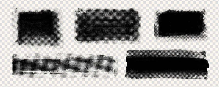 Noisy grainy texture. Gradient distress overlay texture. Rough grunge background. Halftone design. Square, long brush stroke.
