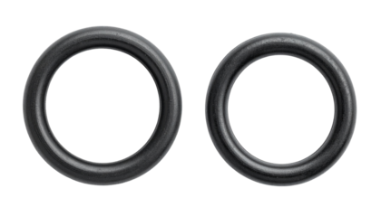  Industrial Red Rubber O-Ring Collection, isolated on transparent background