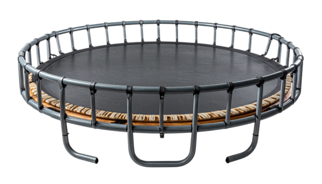  Home Workout Black Mini Trampoline Set, isolated on transparent background
