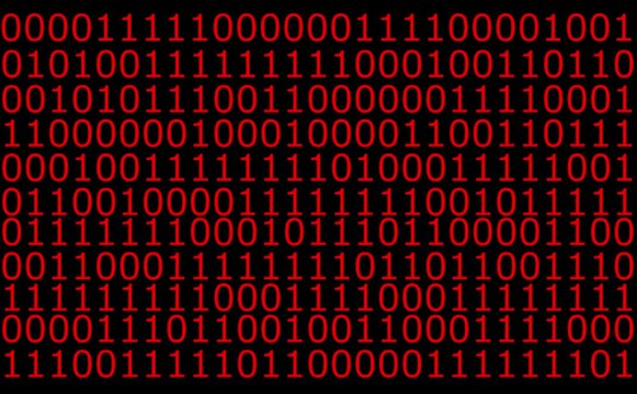 4k binary code background looping animation.