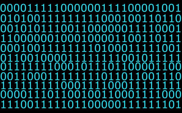 4k binary code background looping animation.