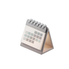 Calendar Icon - Modern 3D Desk Calendar Illustration for Schedule and Appointment Planning
