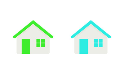 Colorful House Icon Collection &ndash; Flat PNG Design for UI UX Interface, Web, Real Estate Apps