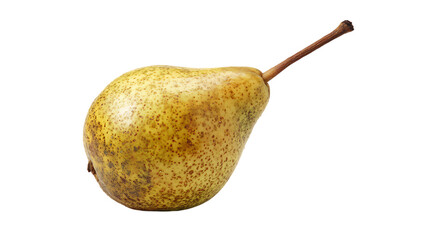 A closeup of a ripe pear isolated on transparent background.