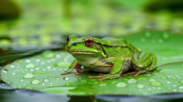 Observing the delicate balance of wetland ecosystems, highlighting the crucial role of amphibians as bioindicators of environmental health. Ecological significance