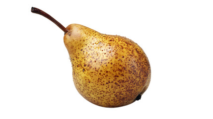 Russet pear isolated on transparent background.