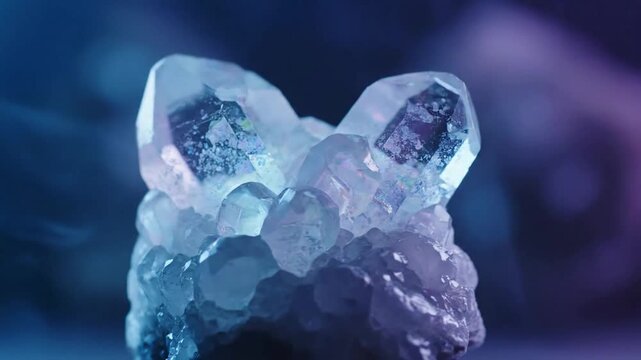 Intricate crystalline lattice formations displaying mesmerizing internal light refractions and iridescent spectral shifts. Macro perspective capturing the microscopic beauty and complex geometry of?
