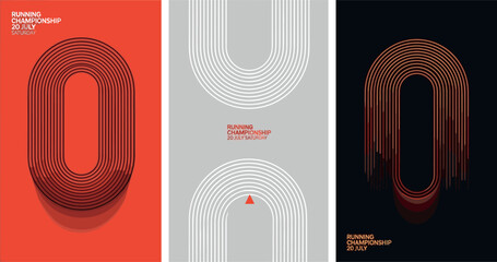 Dynamic abstract artwork collection with modern geometric typography, using layered lines to form unique letter-inspired visuals on varied background colors